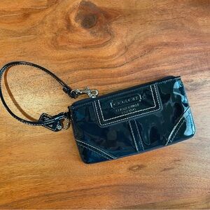 Coach Navy Wristlet